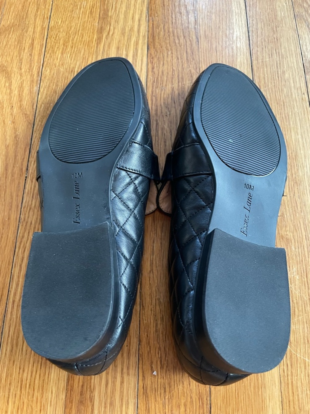 Essex Lane Tessie Quilted Black Loafers Women’s Size 10M Slip On Flats - Picture 8 of 11